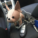 French Bulldog Leather Keychain