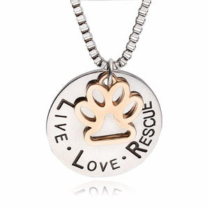 "LIVE LOVE RESCUE" Necklace