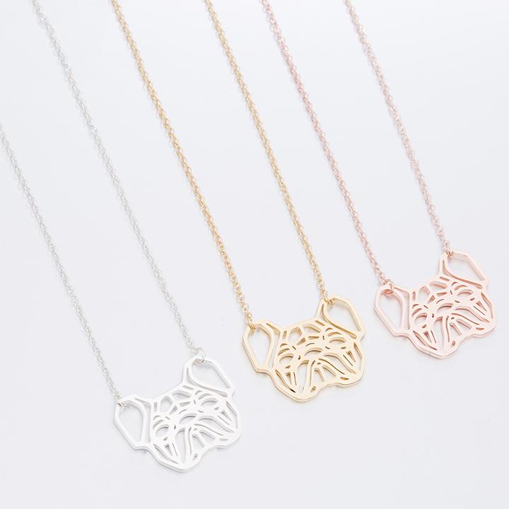 Geometric French Bulldog Necklace & Pendant